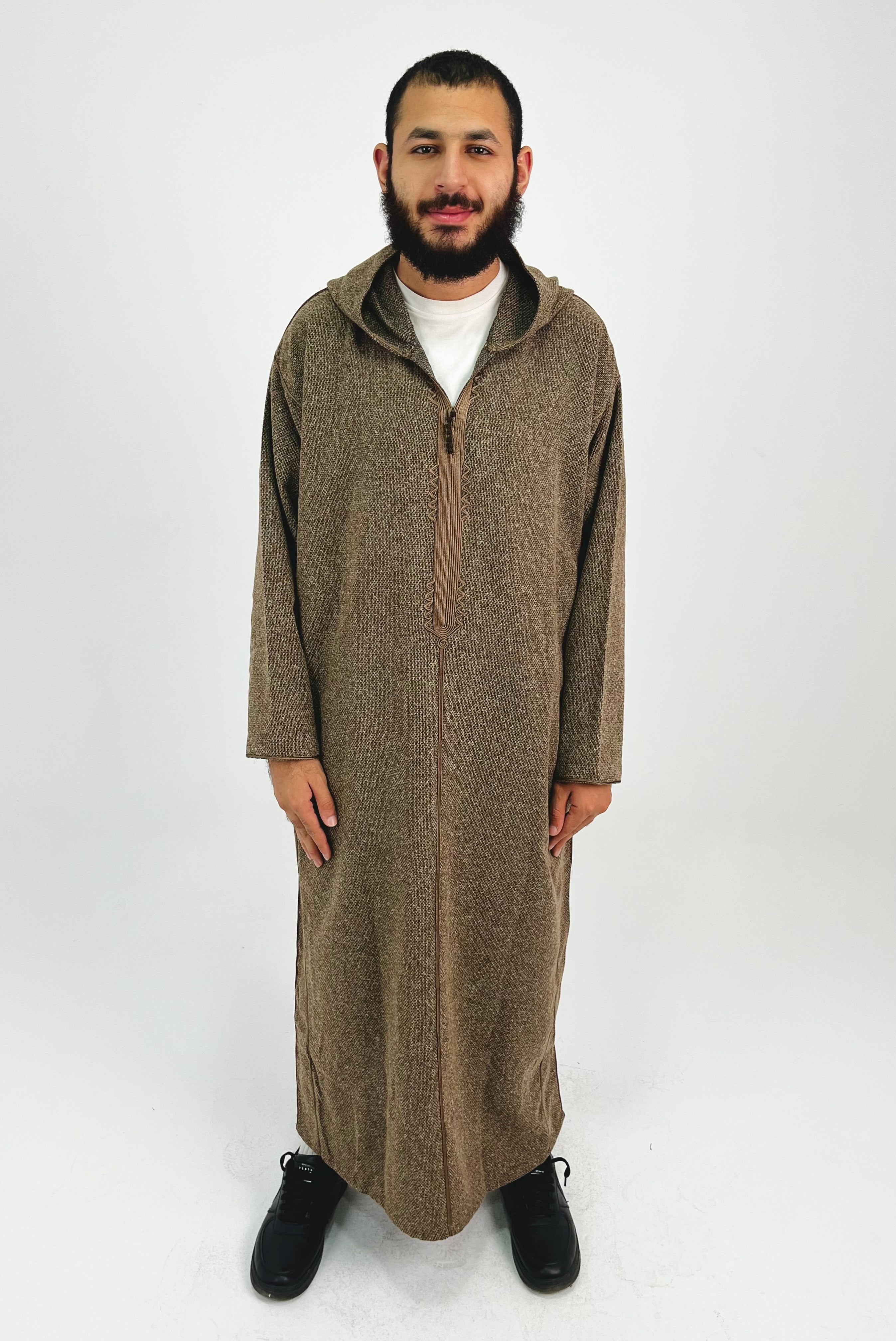 Aseel winter moroccan brown thobe