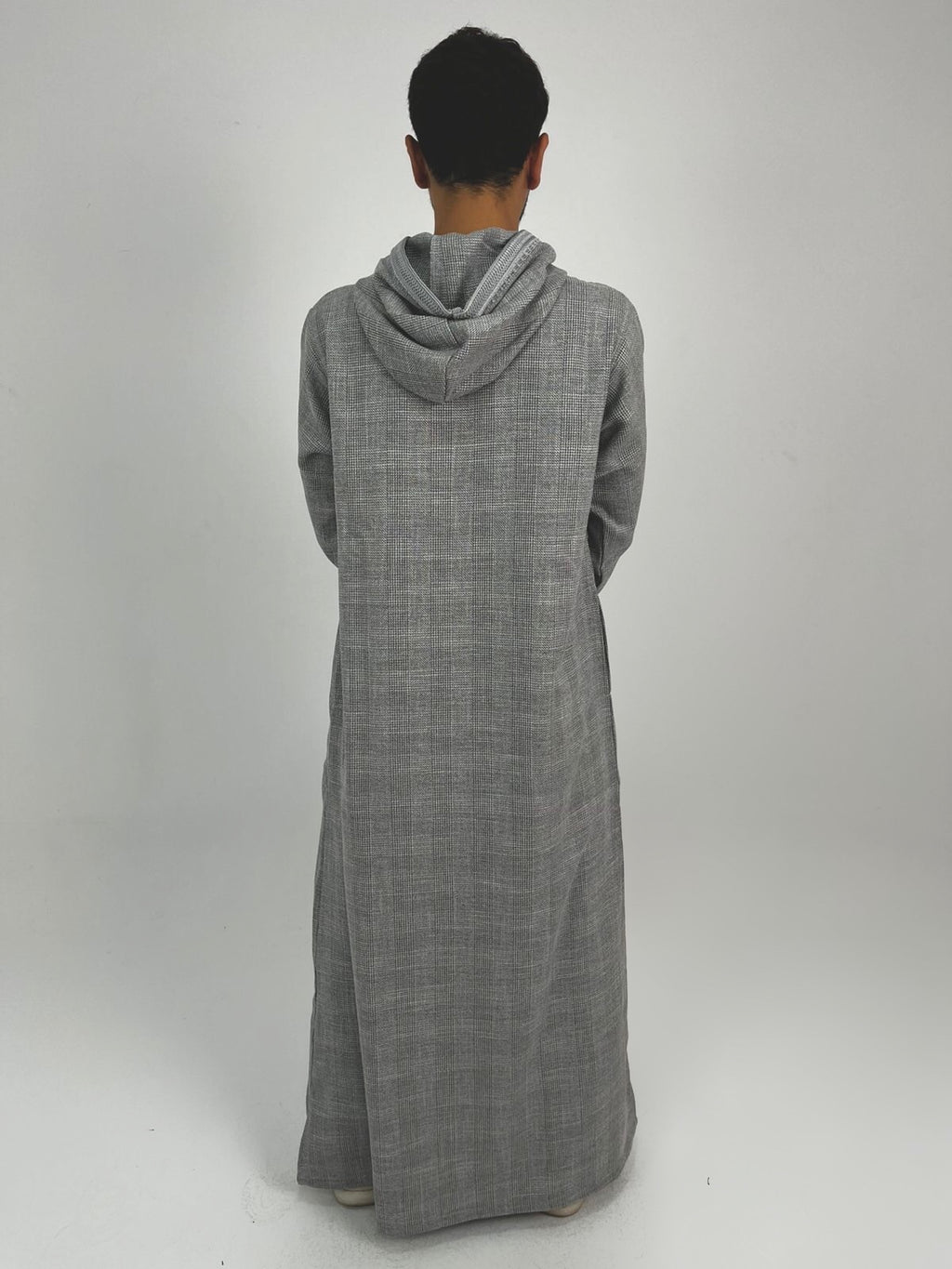 Aseel gray moroccan thobe