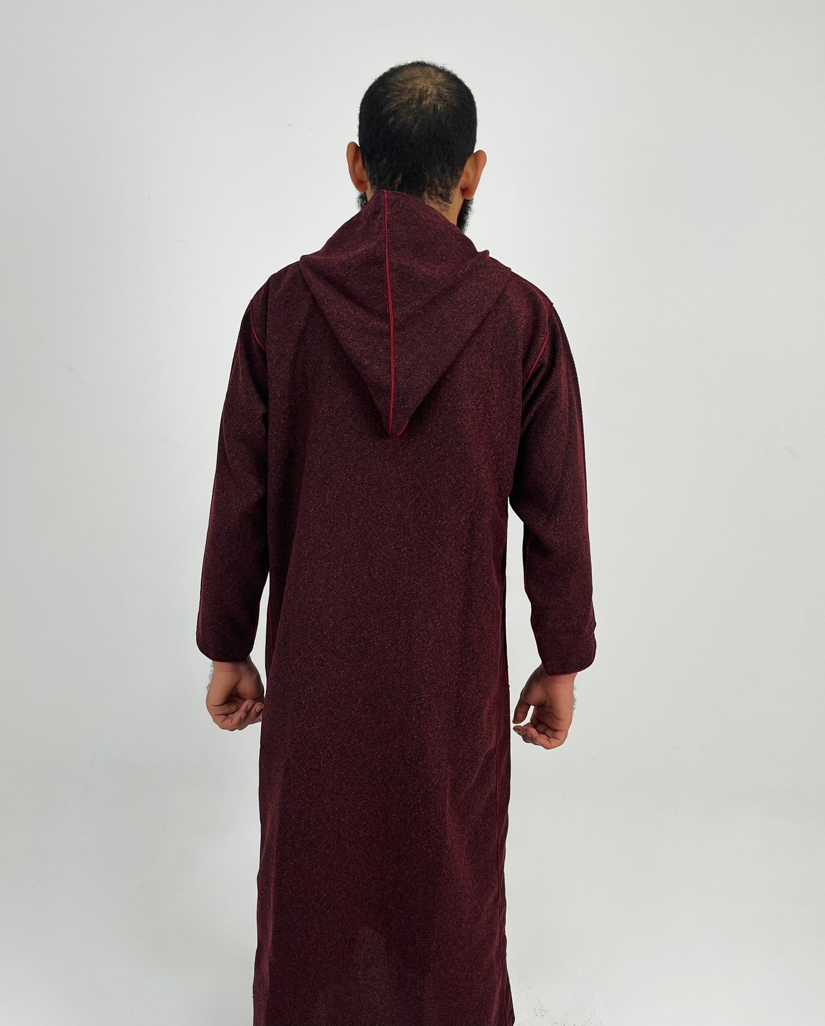 Aseel winter moroccan burgundy thobe