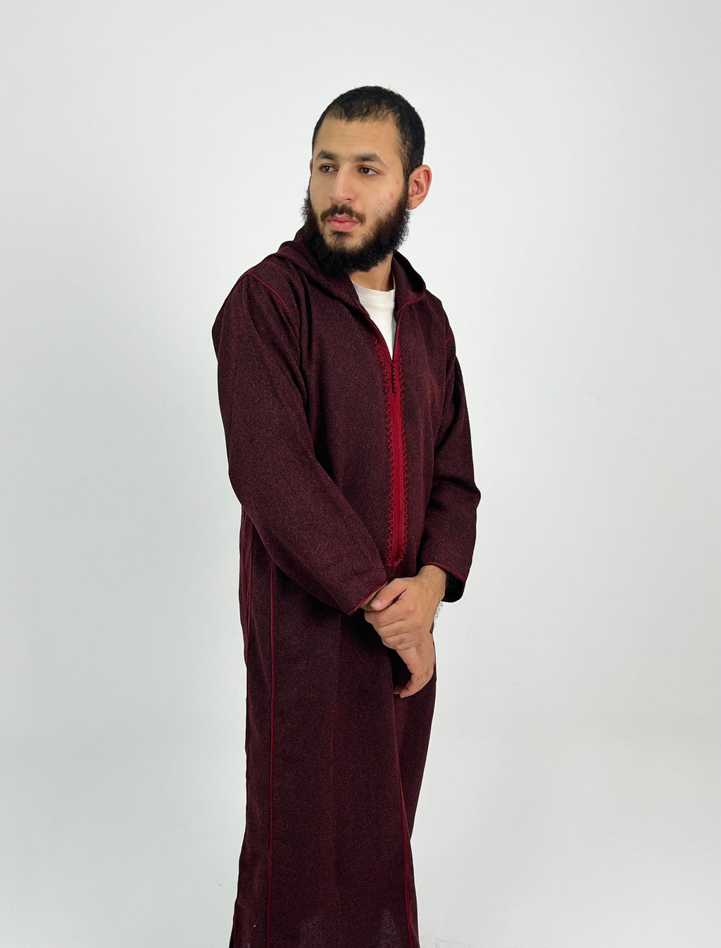Aseel winter moroccan burgundy thobe