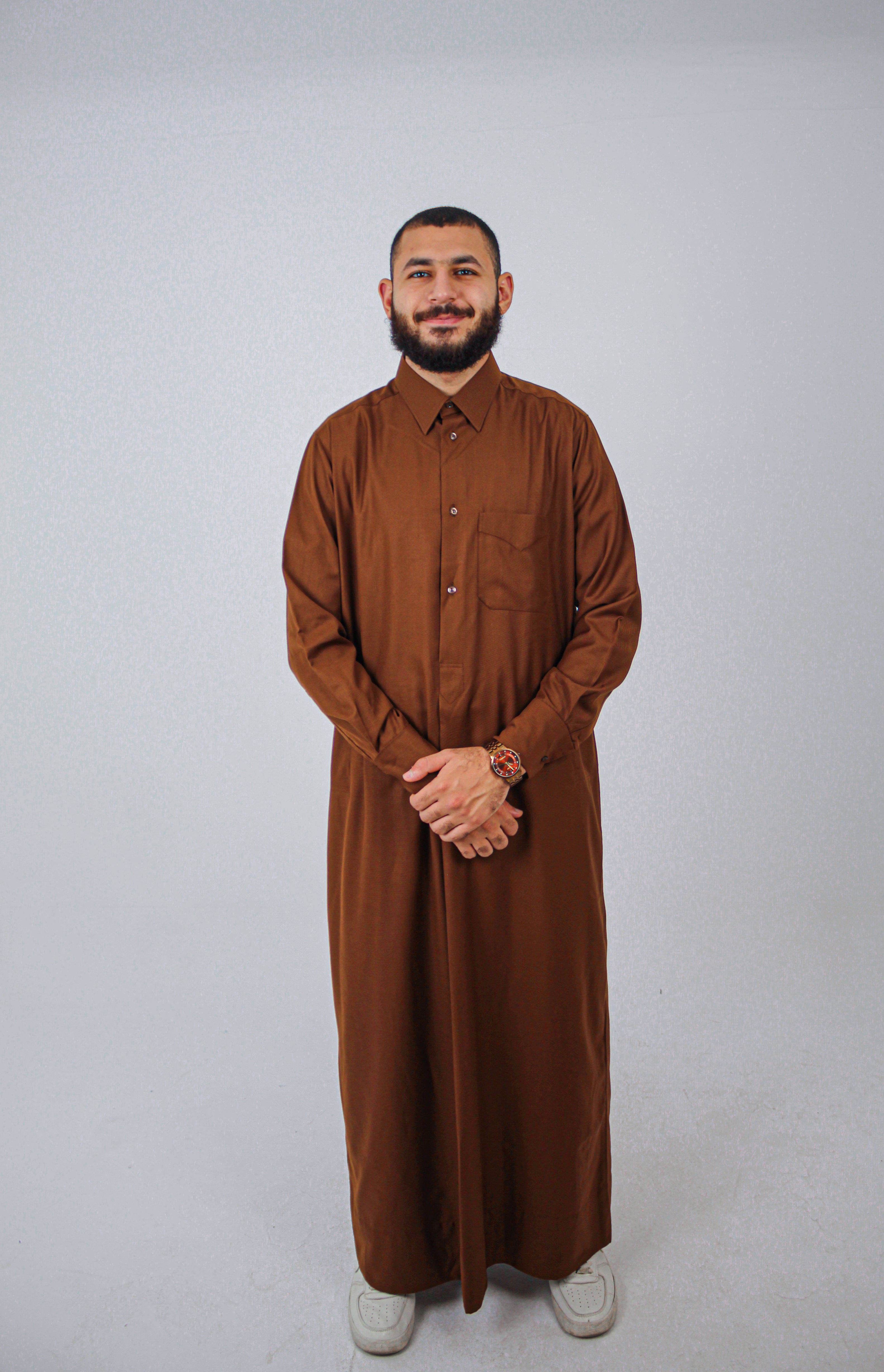 Premium brown qatari thobe