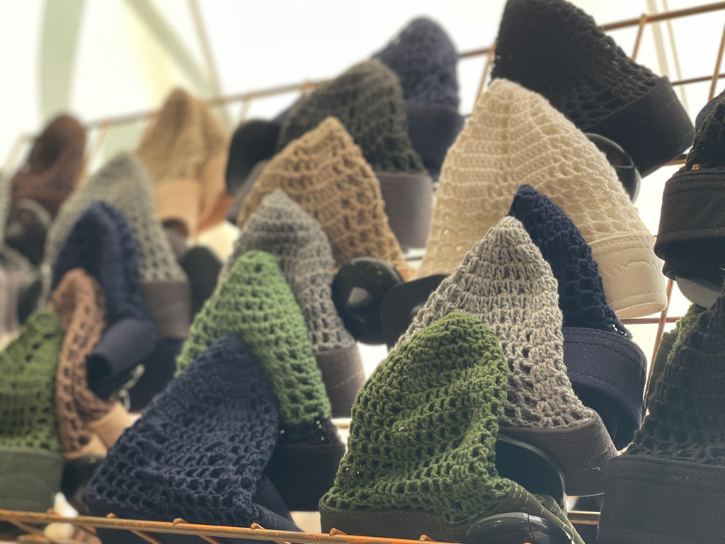 Chachia Egypt with white hand knitted headband