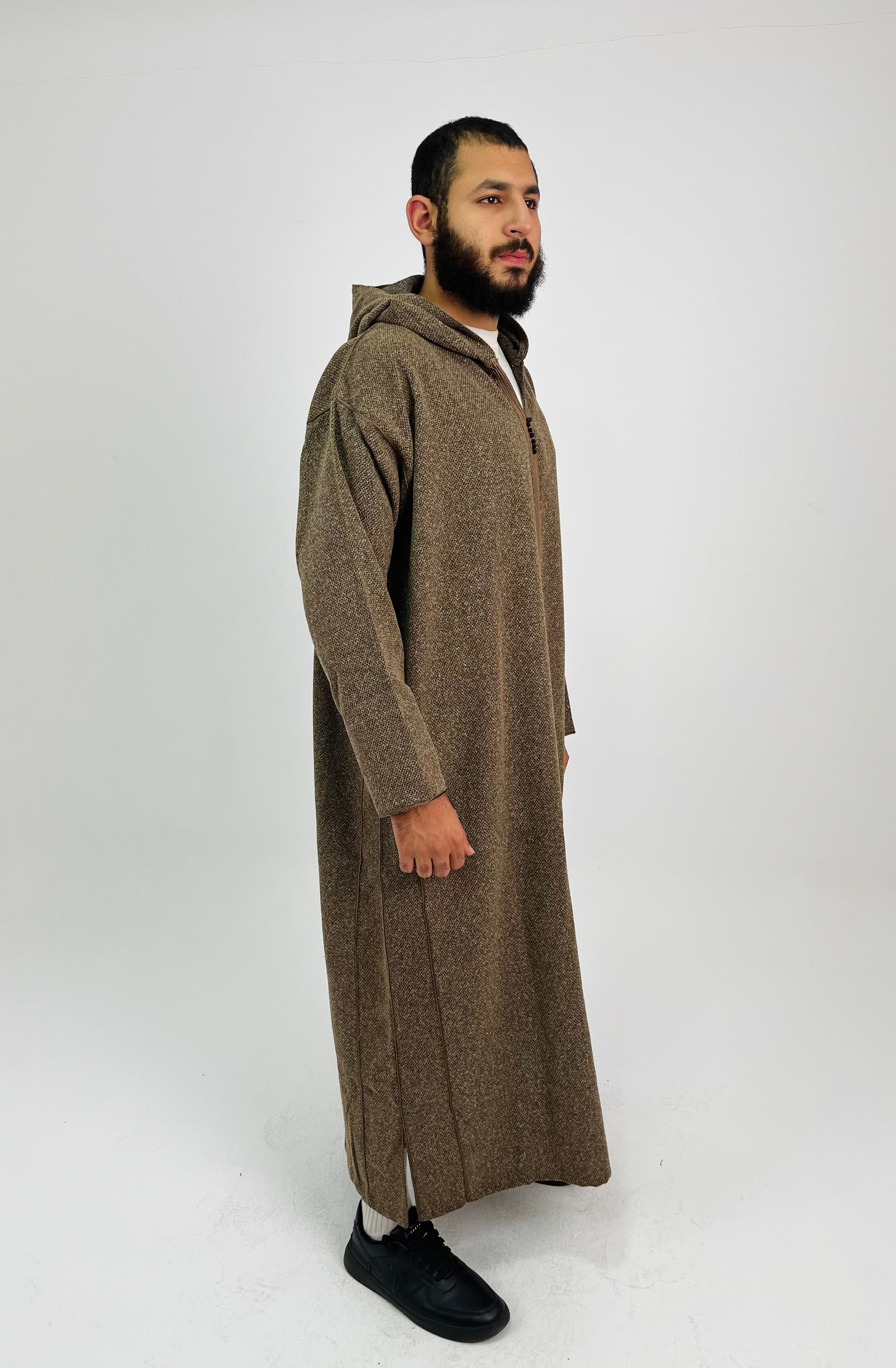 Aseel winter moroccan brown thobe