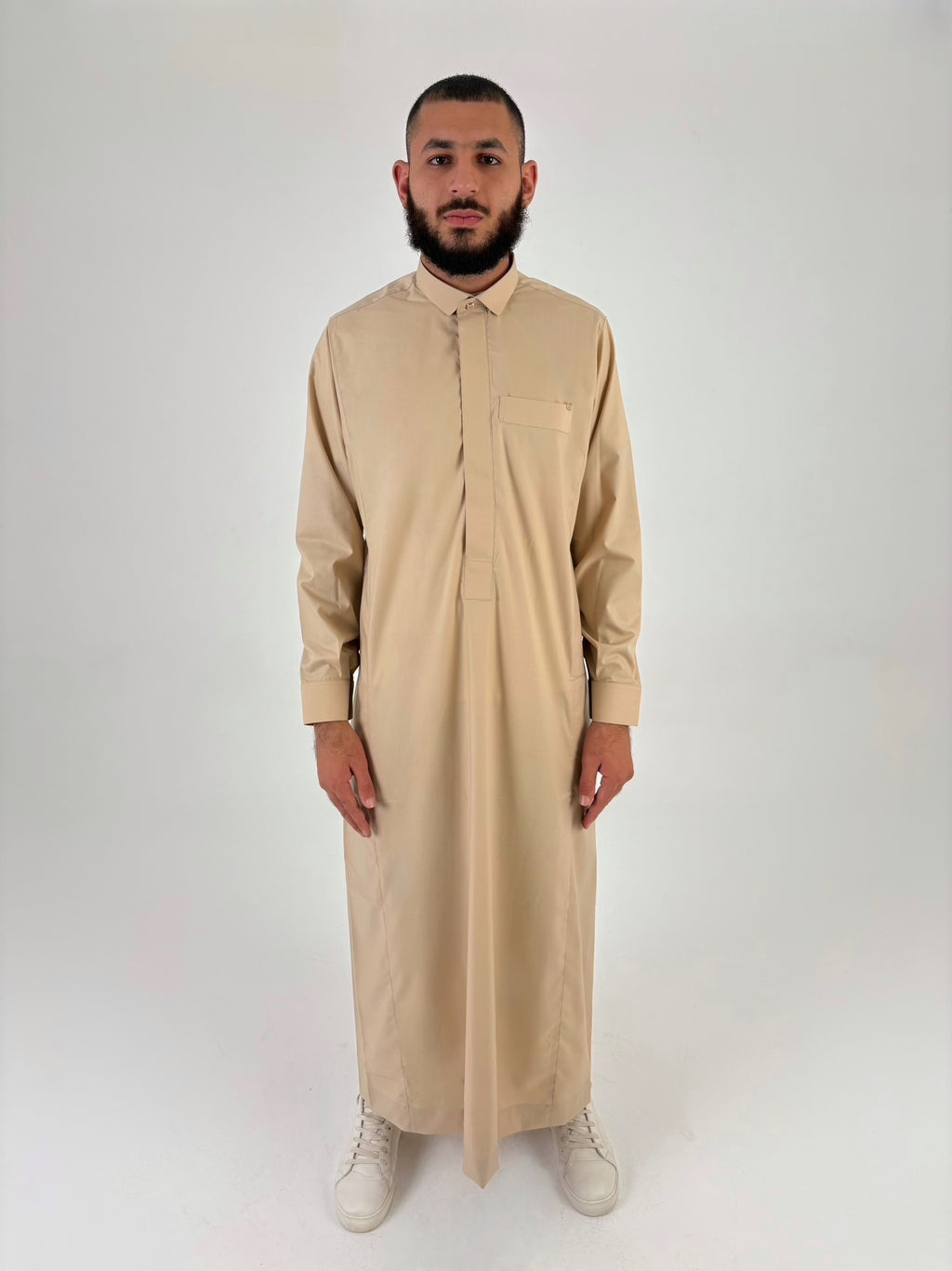 Premium beige qatari thobe
