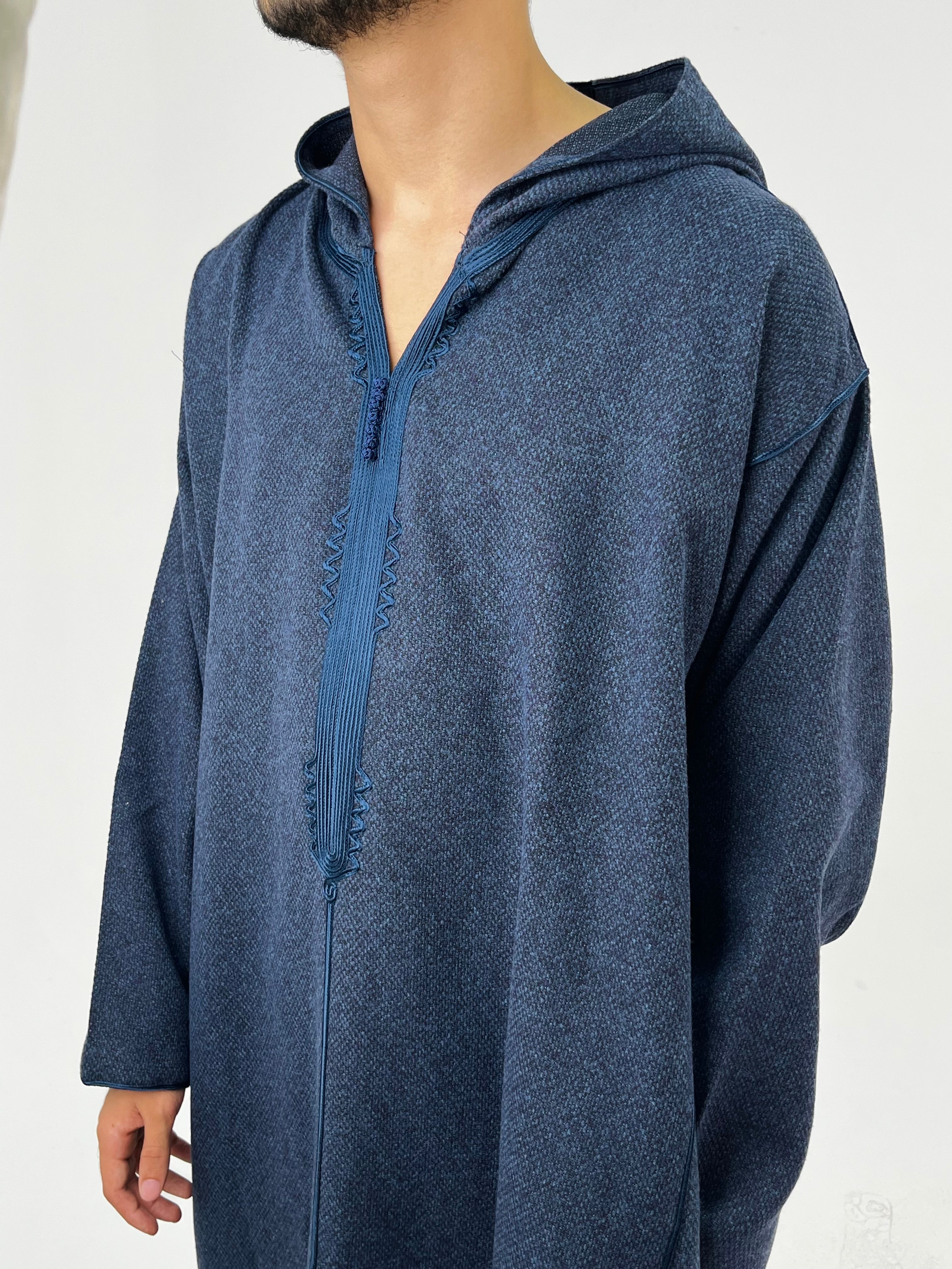 Aseel winter moroccan blue thobe