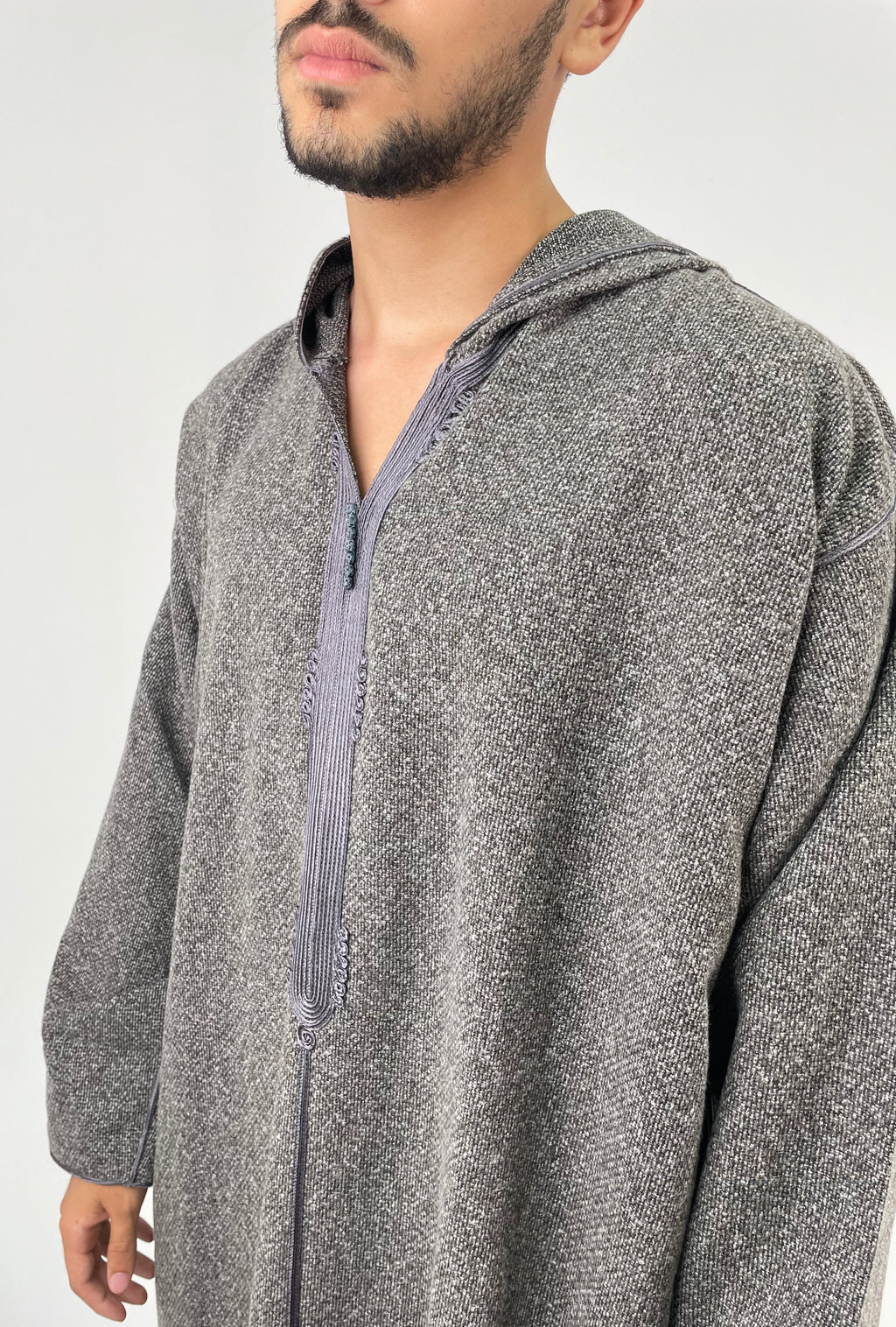 Aseel winter moroccan gray thobe