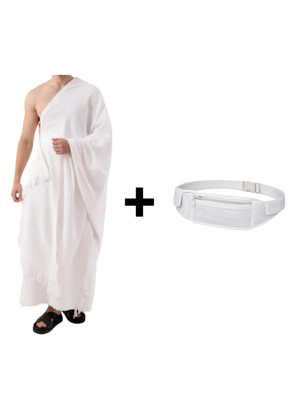 ملابس احرام بدون كباسيل + حزام احرام