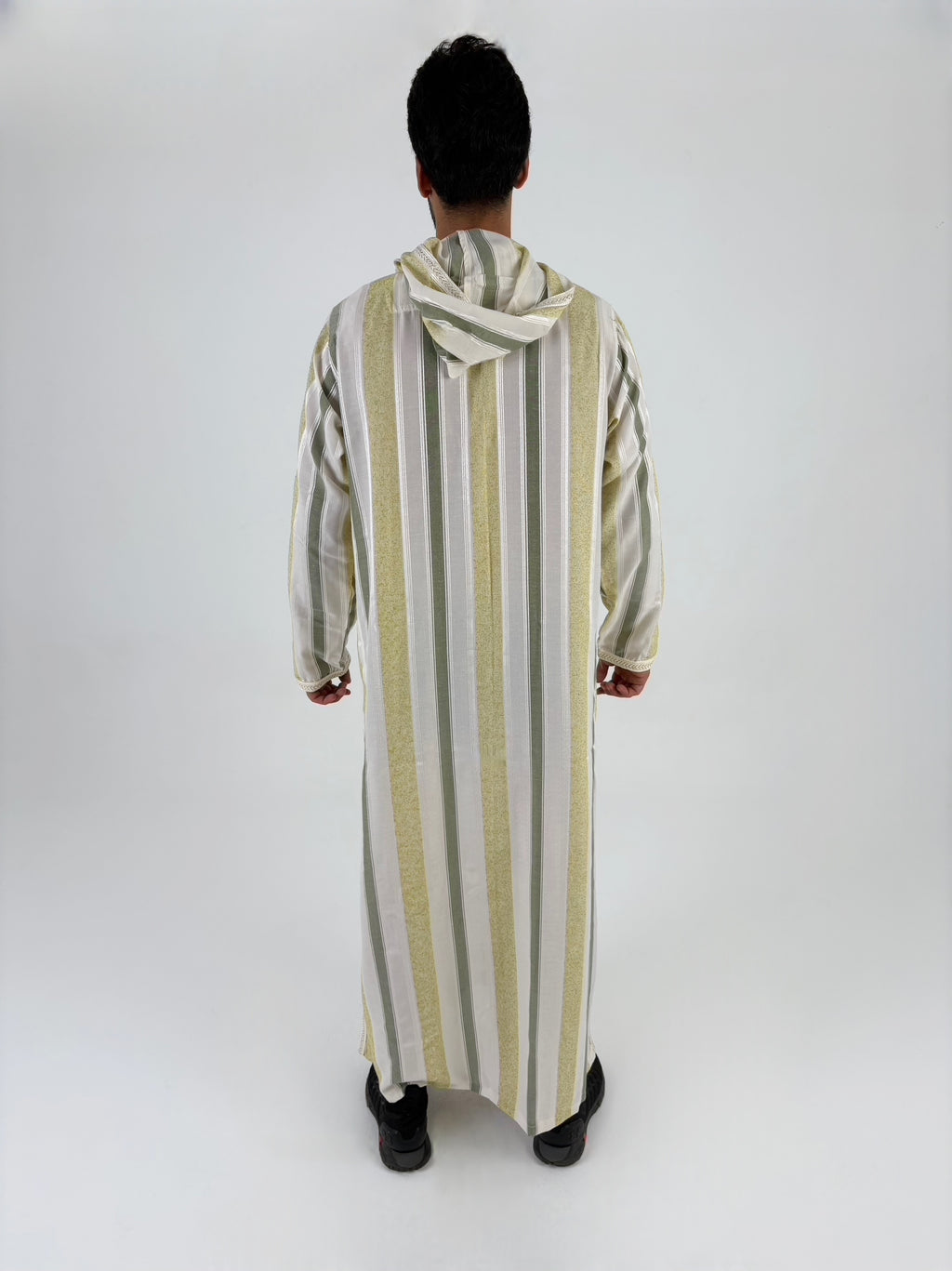 striped green moroccan thobe