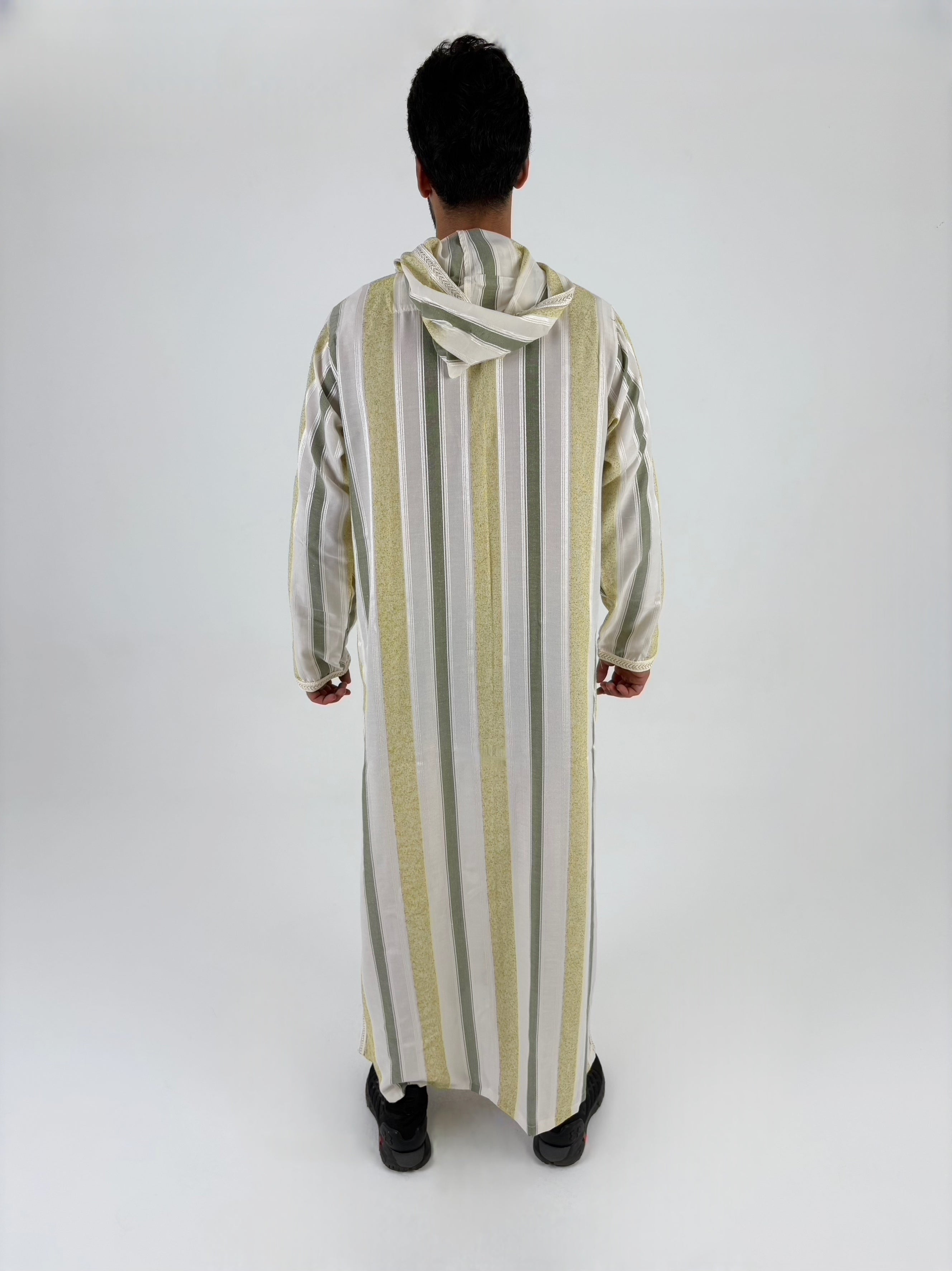 striped green moroccan thobe